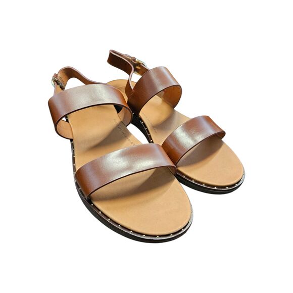 Fitflop Cognac Leather Sandals Womens Size 10 New with Tags - Picture 1 of 7